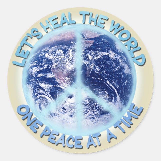 Sticker Rond Guérissons le monde (Devant)