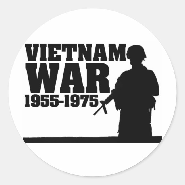 Sticker Rond Guerre du Vietnam 1955-1975 (Devant)