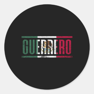 Sticker Rond Guerrero Con La Bandera De Mã©Xico