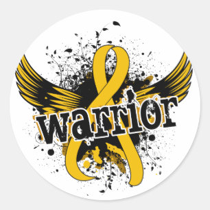 Sticker Rond Guerrier 16 Cancer de l'enfance