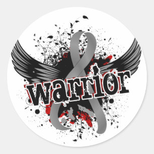 Sticker Rond Guerrier 16 Cancer du cerveau