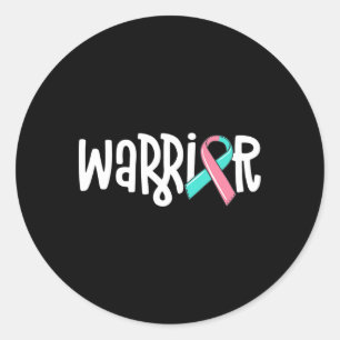 Sticker Rond Guerrier Brca Conscience du cancer du sein Préviva