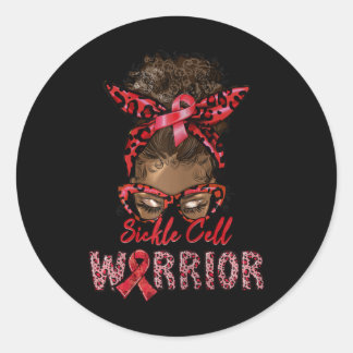 Sticker Rond Guerrier de cellule faucille Afro Black African Me