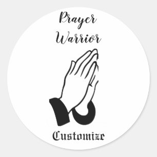 Sticker Rond Guerrier de prière prier Thunder_Cove