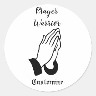 Sticker Rond Guerrier de prière prier Thunder_Cove