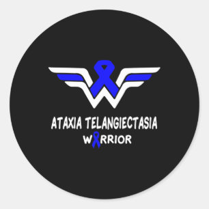 Sticker Rond Guerrier de soutien de sensibilisation à l'Ataxie