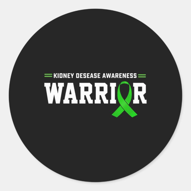 Sticker Rond Guerrier de soutien Mois de soutien Gre (Devant)
