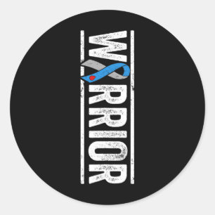 Sticker Rond Guerrier du diabète de type 1 - Ruban de sensibili
