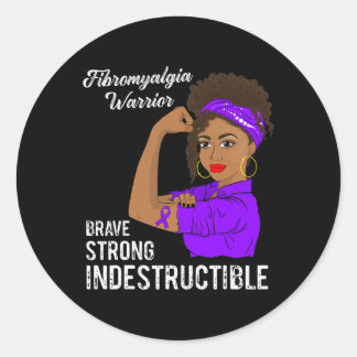 Sticker Rond Guerrier Indestructible Conscience de la douleur c