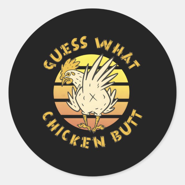 Sticker Rond Guess Wild Custom W Chicken Butt (Devant)