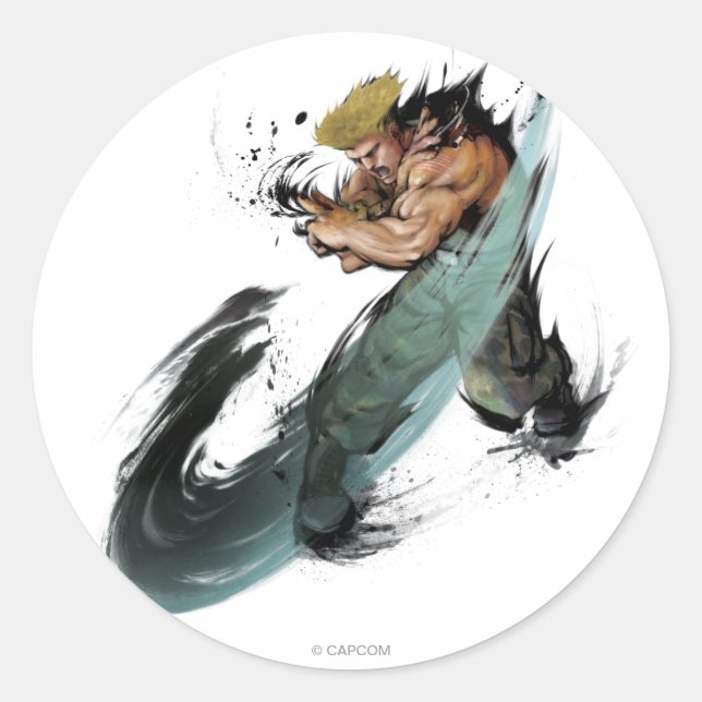 Sticker Rond Guile Sonic Boom (Devant)