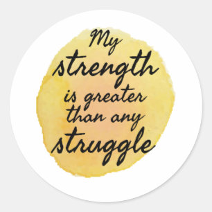 Sticker Rond Guillemets inspirants pour acceptation de soi