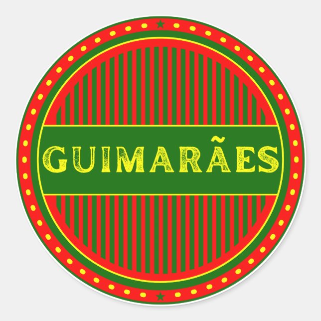 Sticker Rond Guimarães City Pride Emblem – Portuguese Identity (Devant)