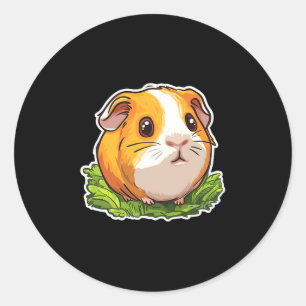 Sticker Rond Guinea G Animaux Mignons Guinea G Comfort Colors A
