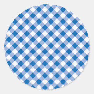 Sticker Rond Guingan bleu
