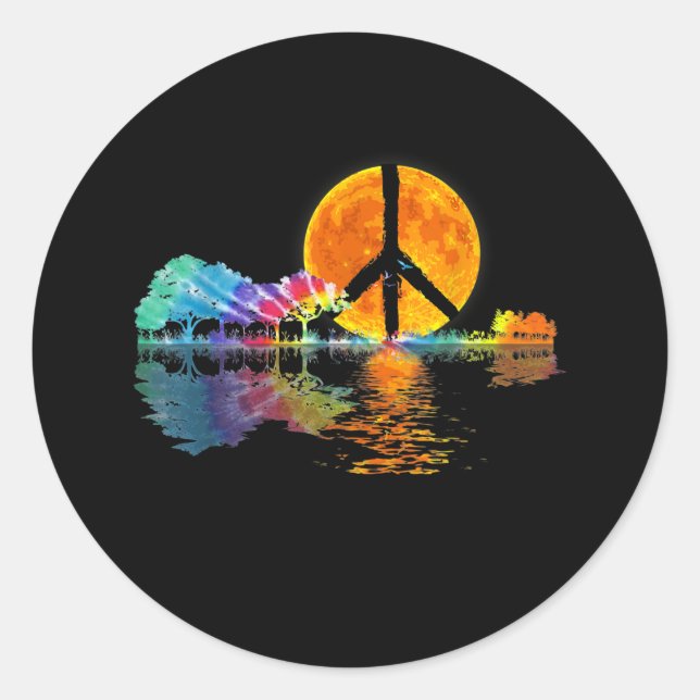 Sticker Rond Guitar Lake Shadow (Devant)