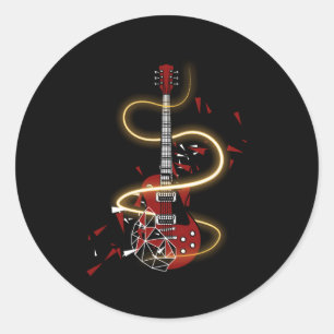 Sticker Rond Guitare électrique