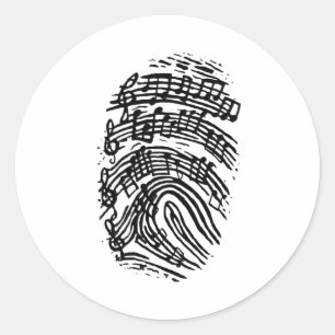 Sticker Rond Guitare Lover Staves Guitar Gift,