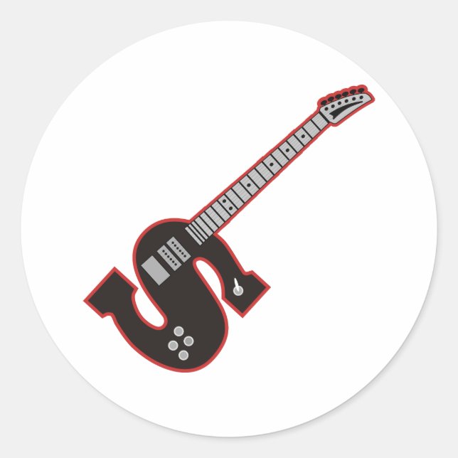 Sticker Rond Guitare S (Devant)