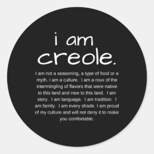 Sticker Rond Gumbolife Je suis créole