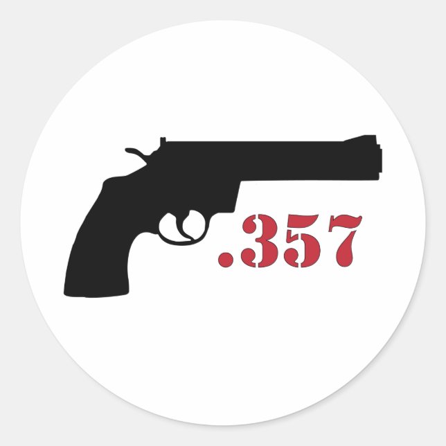 STICKER ROND **GUN .357** (Devant)