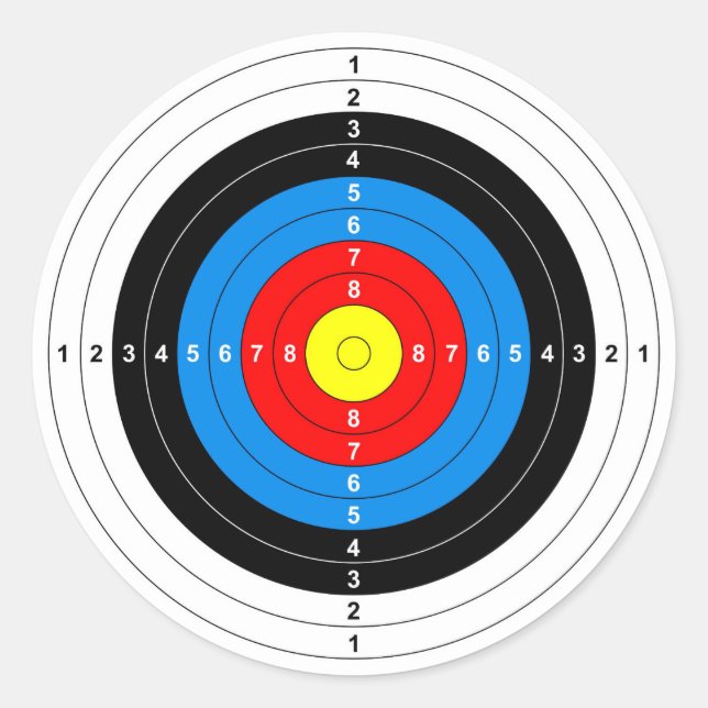 Sticker Rond gun shooting range bul (Devant)