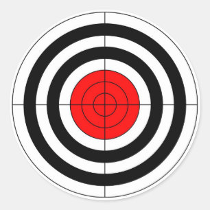Sticker Rond gun shooting range bul