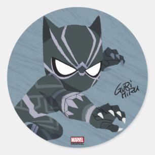 Sticker Rond Guri Hiru Black Panther