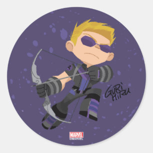 Sticker Rond Guri Hiru Hawkeye