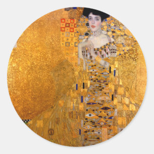 Sticker Rond Gustav Klimt "Adele" Vintage