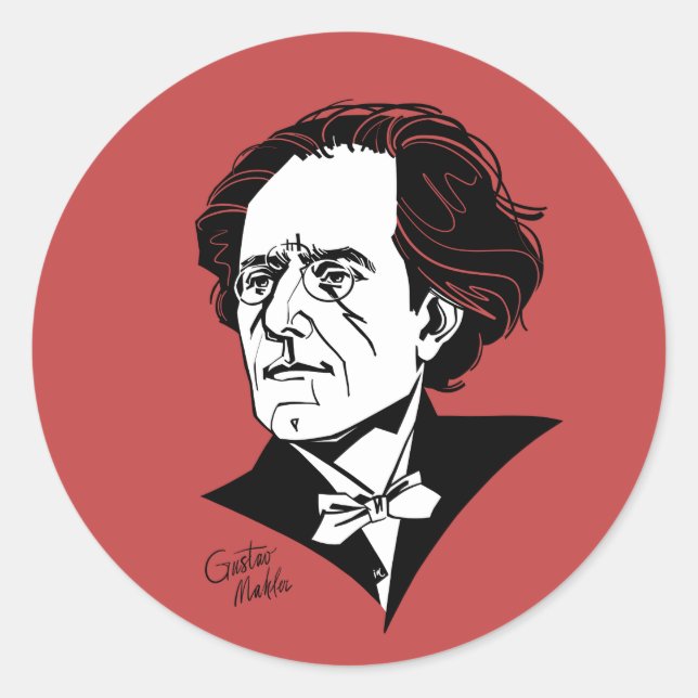 Sticker Rond Gustav Mahler (Devant)