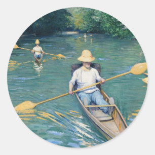 Sticker Rond Gustave Caillebotte - Esquifs sur l'Yerres