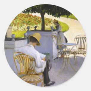 Sticker Rond Gustave Caillebotte - Orange Tree
