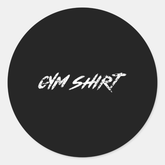 Sticker Rond Gym Funny Weightlifting Bodybuilding Workout Power (Devant)