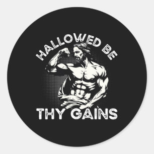 Sticker Rond Gymnase Amusant Soins Physique Fitness Gym Et Jes