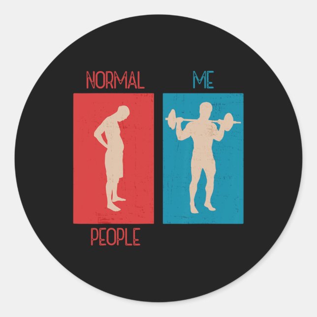 Sticker Rond Gymnase Drôle Sag Disant Exercice Fitness (Devant)