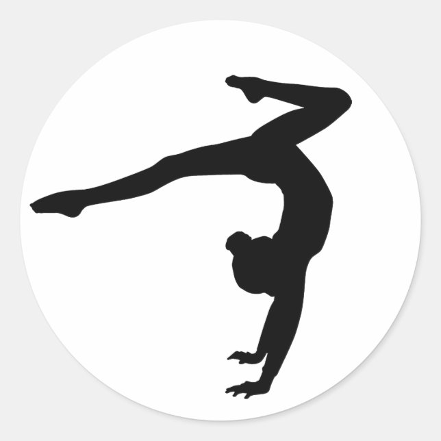 Sticker Rond Gymnast Stag - Cadeaux de stand (Devant)