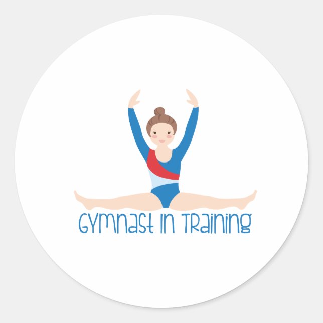 Sticker Rond Gymnaste En Formation (Devant)