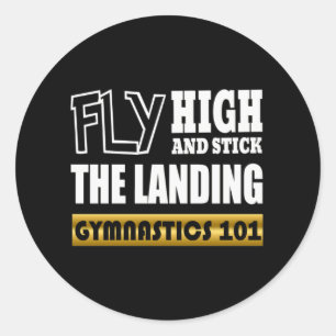 Sticker Rond Gymnastique 101 Fly High - Bar Gymnaste