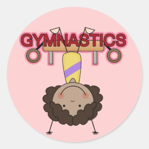 Sticker Rond GYMNASTIQUE - appuis renversés de fille