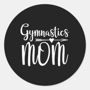 Sticker Rond Gymnastique Maman Gymnaste Parent