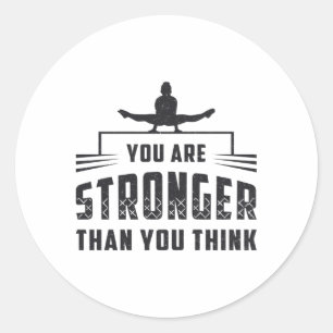 Sticker Rond Gymnastique Vous Êtes Forts Bars À Poutres Gymnast