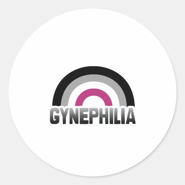 Sticker Rond Gynephilia Pride (Devant)
