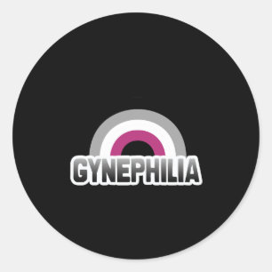Sticker Rond Gynephilia Pride