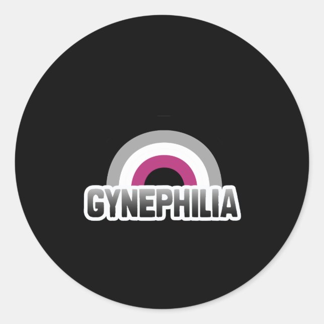 Sticker Rond Gynephilia Pride (Devant)