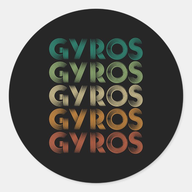 Sticker Rond Gyros Grèce pied grec Malaka (Devant)