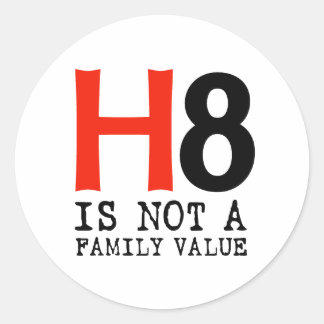 Sticker Rond H8 n'est pas une valeur de famille