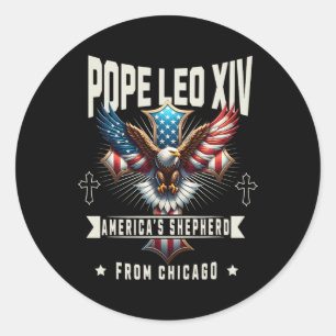 Sticker Rond Habemus Papam Élection Vatican 2025 Leo Xiv De C