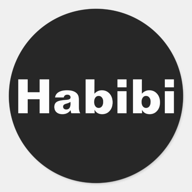 Sticker Rond <<Habibi>>. (Devant)