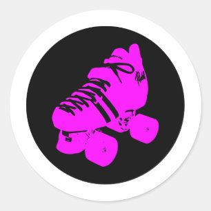 Sticker Rond Habillement de conception de patin de rouleau de